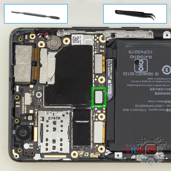 Déconnectez le connecteur de la batterie