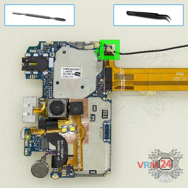 Retire el cable coaxial