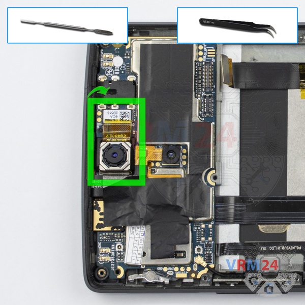 Remove the rear camera