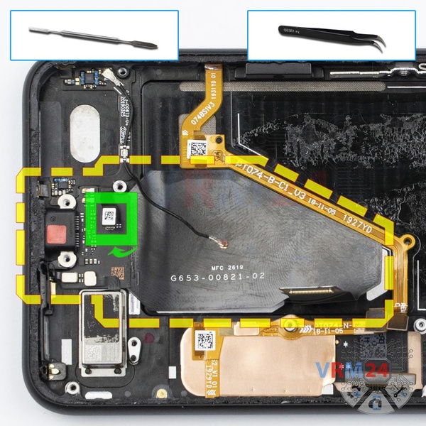Remove the charging port