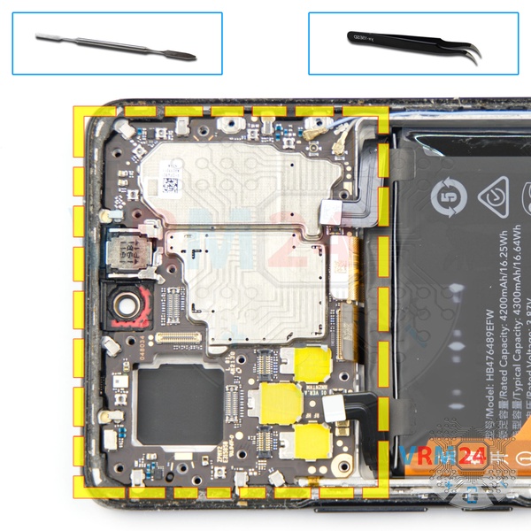Remove the motherboard