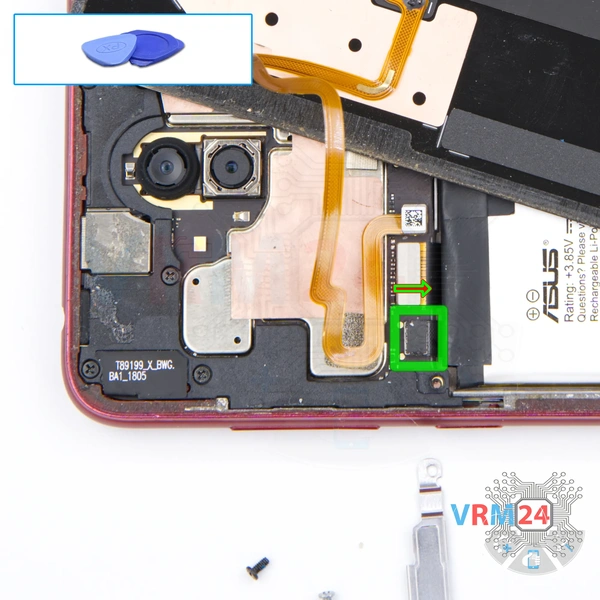 Déconnectez le connecteur de la batterie