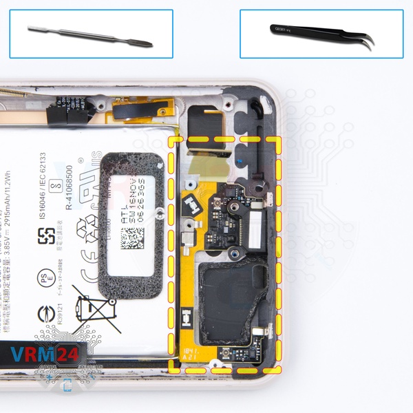 Remove the charging port