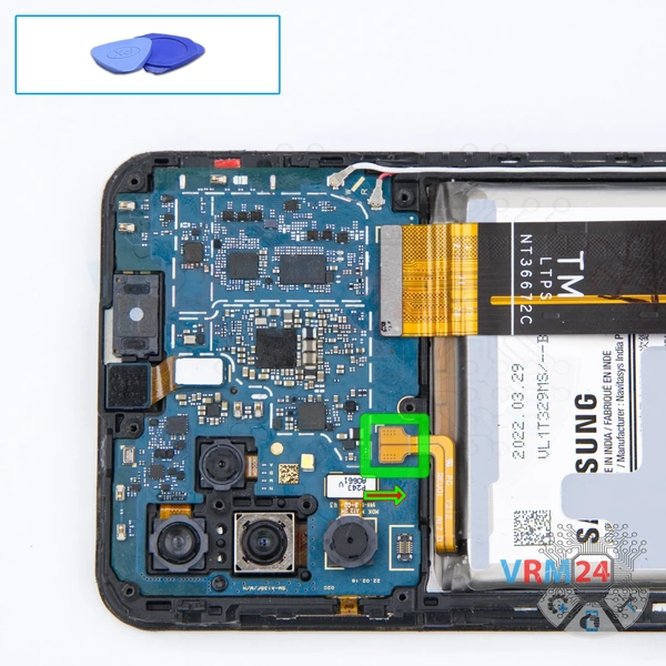 Disconnect the battery connector