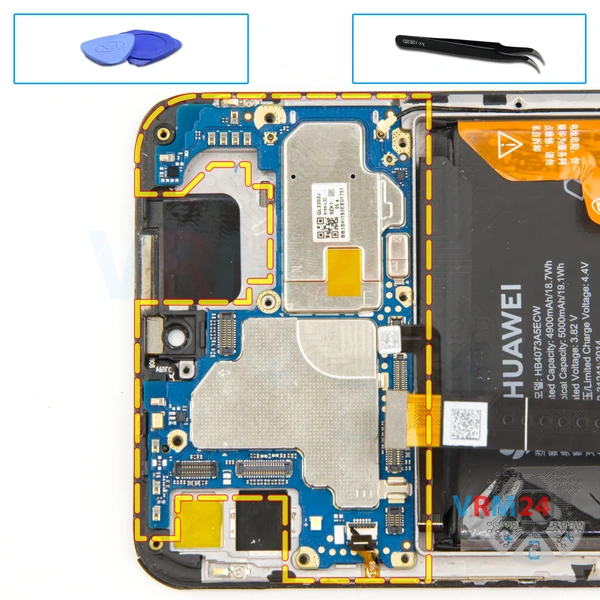 Remove the motherboard