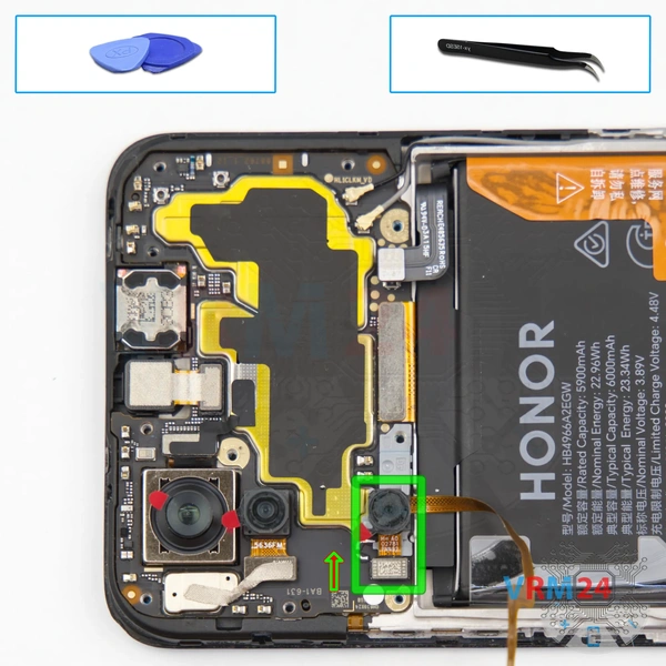 Remove the rear camera