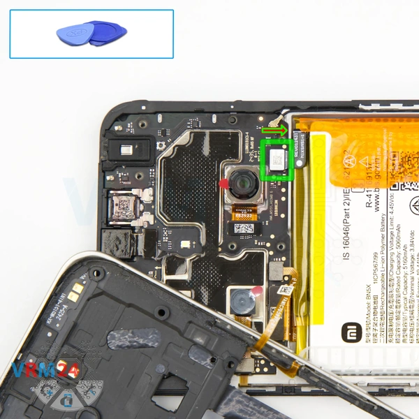 Disconnect the battery connector