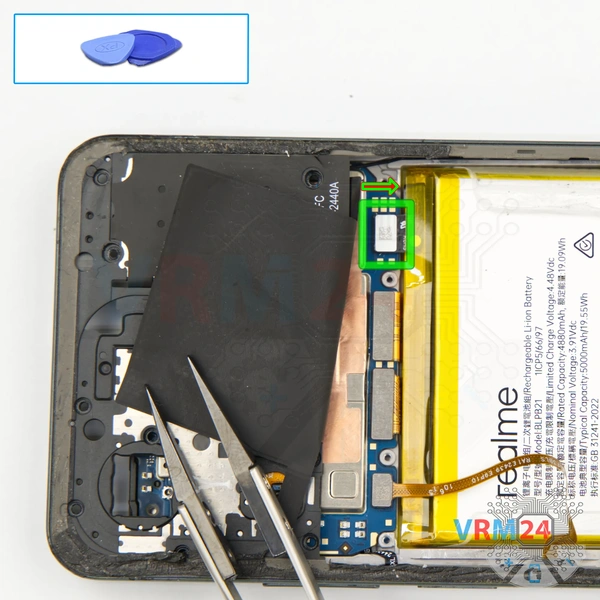 Déconnectez le connecteur de la batterie