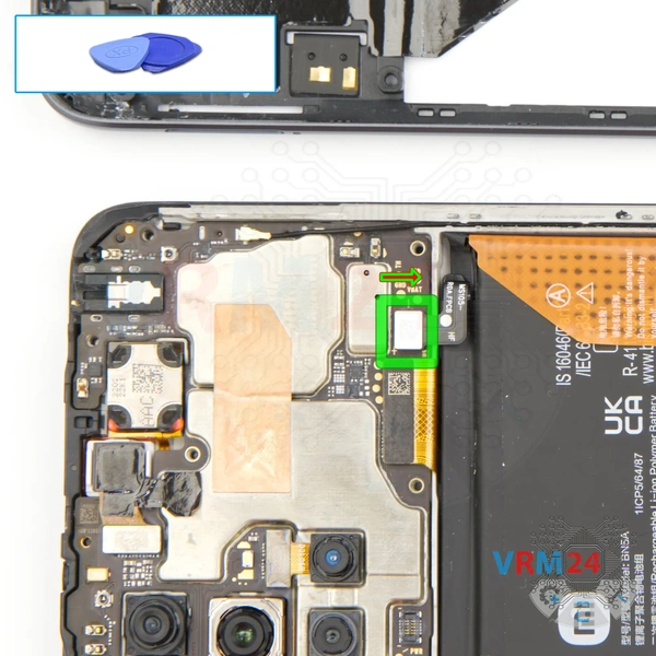 Déconnectez le connecteur de la batterie