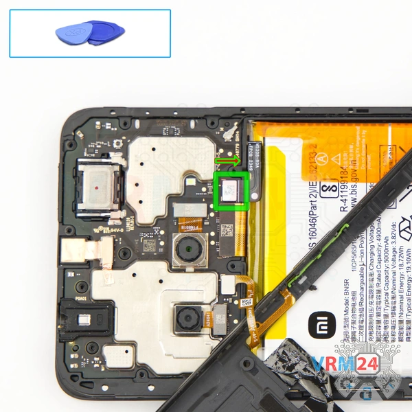 Desconecte el conector de la batería