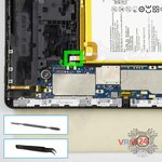 Déconnectez le connecteur de la batterie