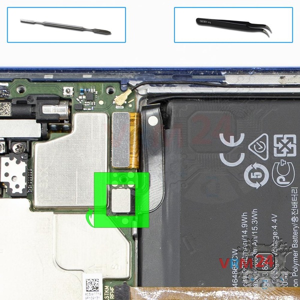 Desconecte el conector de la batería