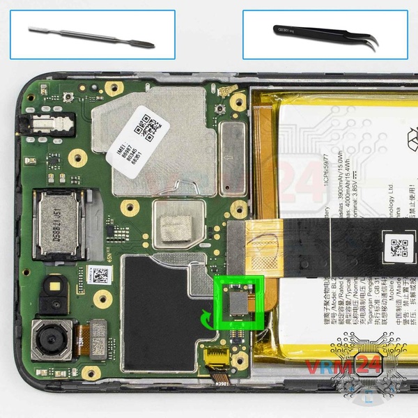 Déconnectez le connecteur de la batterie