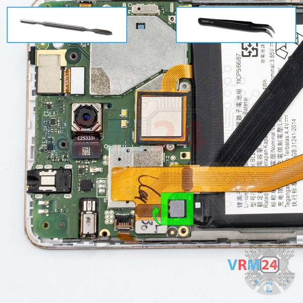 Déconnectez le connecteur de la batterie