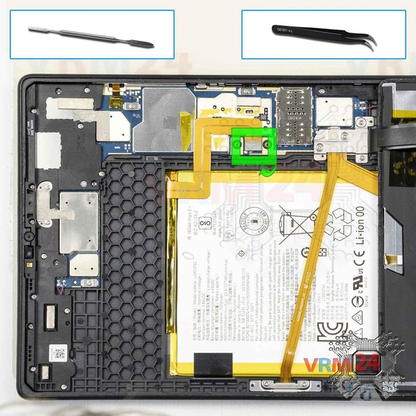 Déconnectez le connecteur de la batterie