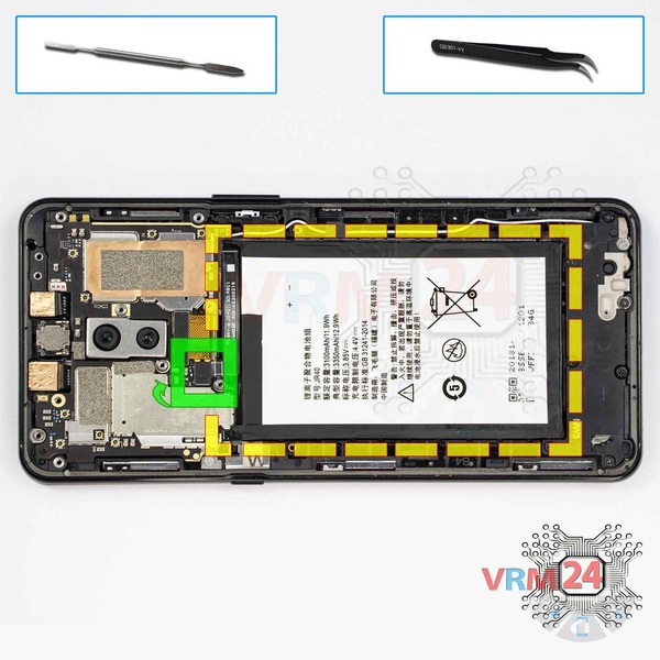 Déconnectez le connecteur de la batterie