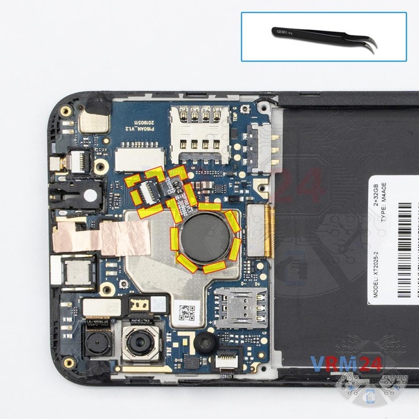 Retirar el sensor de huellas dactilares