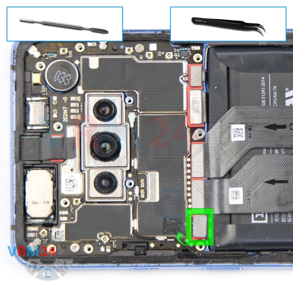 Déconnectez le connecteur de la batterie