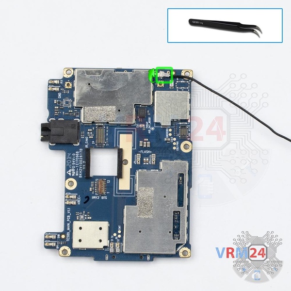 Retire el cable coaxial