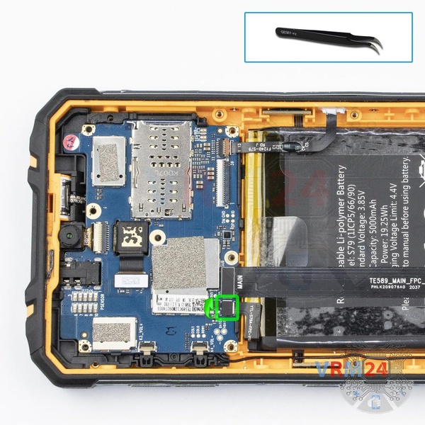Desconecte el conector de la batería