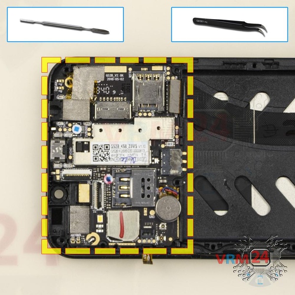 Remove the motherboard