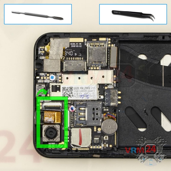 Remove the rear camera