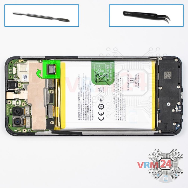 Desconecte el conector de la batería
