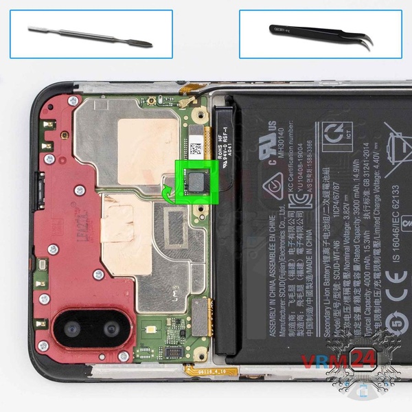 Desconecte el conector de la batería