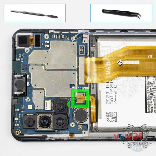 Déconnectez le connecteur de la batterie