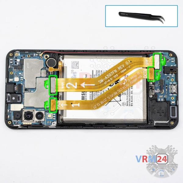 Retirar los cables entre placas