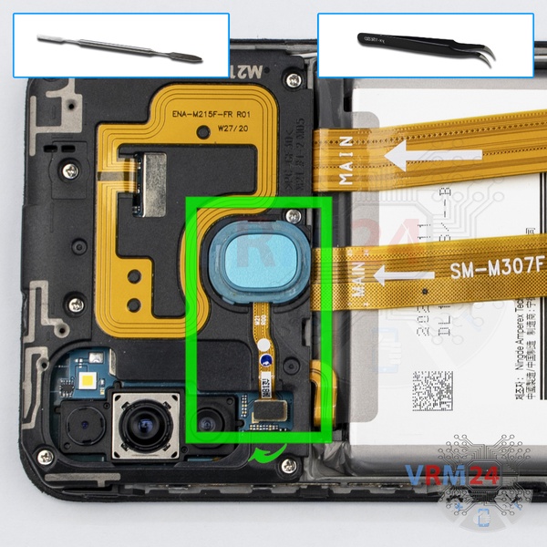 Remove the fingerprint sensor