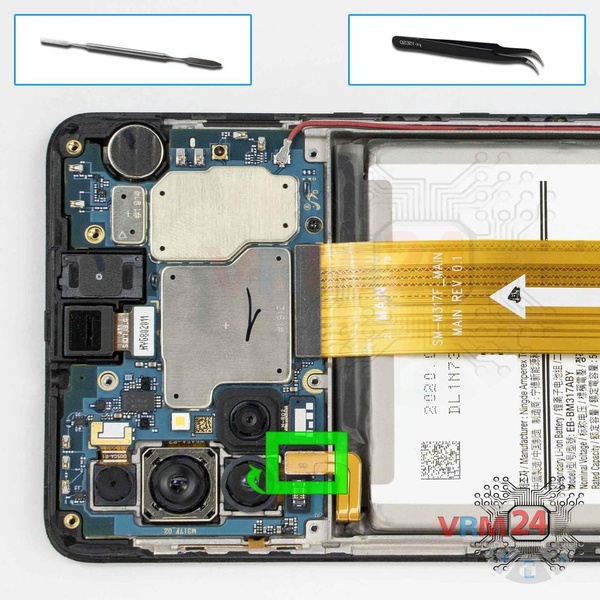 Déconnectez le connecteur de la batterie