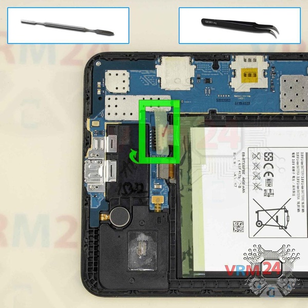 Déconnectez le connecteur de la batterie