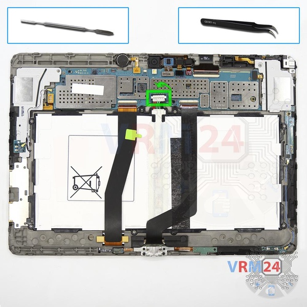 Disconnect the battery connector