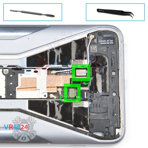 Déconnectez le connecteur de la batterie