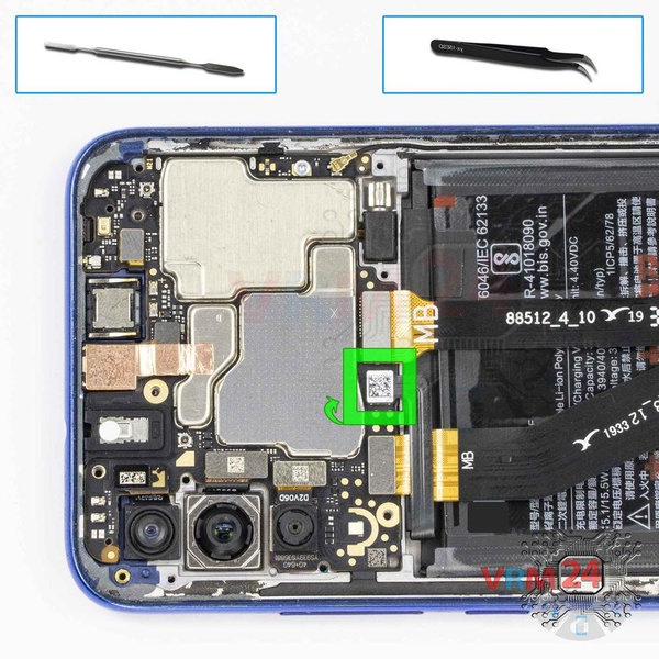 Desconecte el conector de la batería