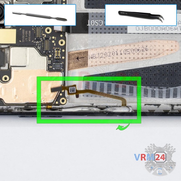 Remove the fingerprint sensor
