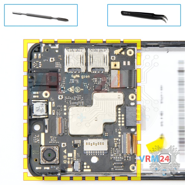 Remove the motherboard
