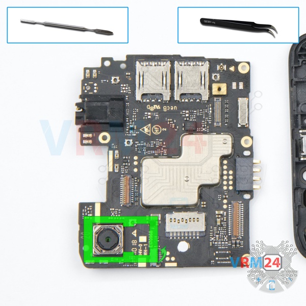 Remove the rear camera