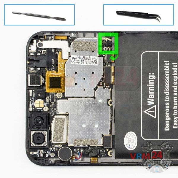 Retire el cable coaxial