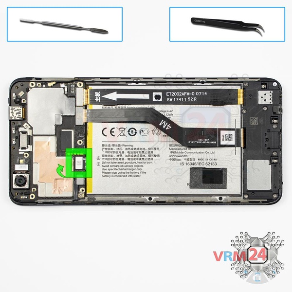 Desconecte el conector de la batería